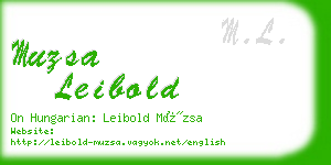 muzsa leibold business card